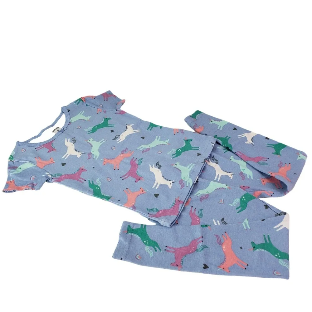 Carter's Toddler and Baby Girls' 4 Piece Cotton Pajama Set (Unicorn T 3)‎ New